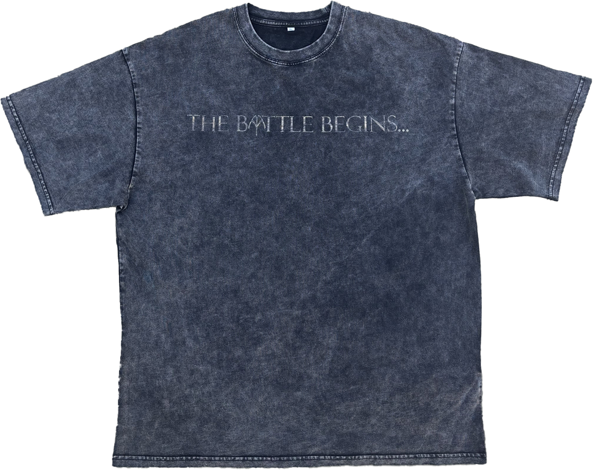 The Battle Begins - T-shirt (black w/ wood grain)